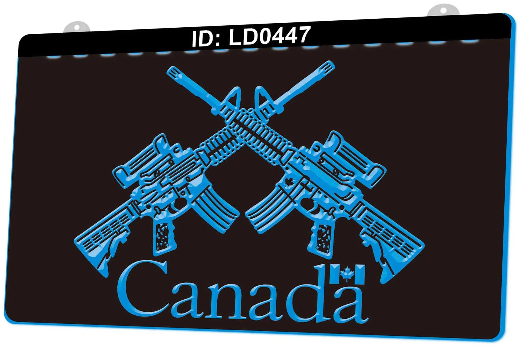 LD0447 Forces armées du Canada, gravure 3D, panneau lumineux LED, vente en gros et au détail