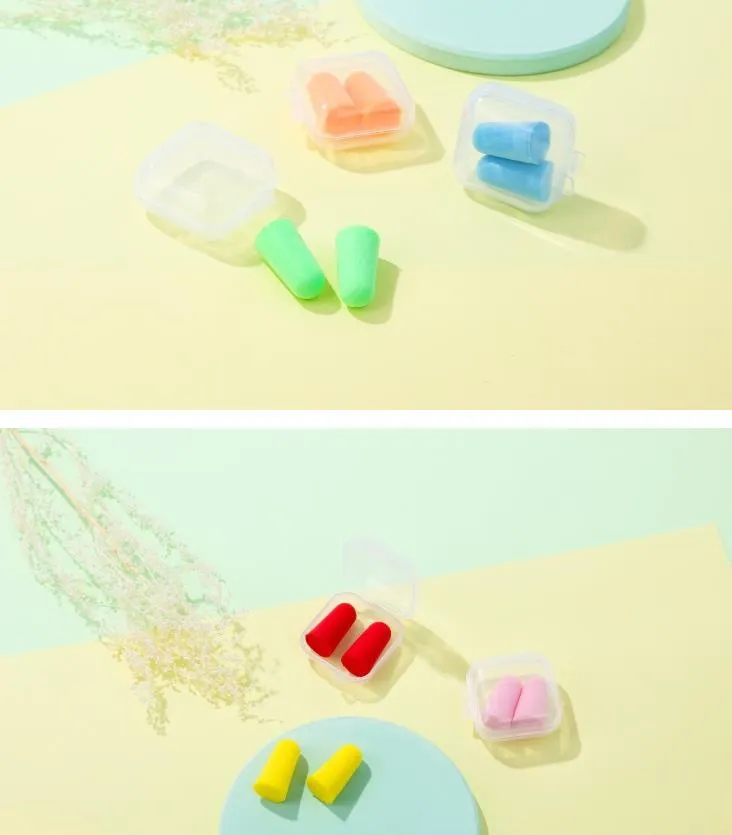 Supply Care Health & Beauty Drop Delivery 2021 Sale 100Pcs/Lot Shape Foam Sponge Earplug Ear Plug Keeper Protector Travel Sleep Noise