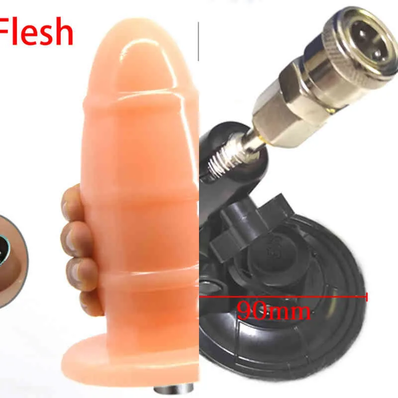 Nxy Anal Toys Advanced Super Big Sex Machine Attachment 3xlr Accessories Rugby Dildo Plug for Women Man Y51 1218