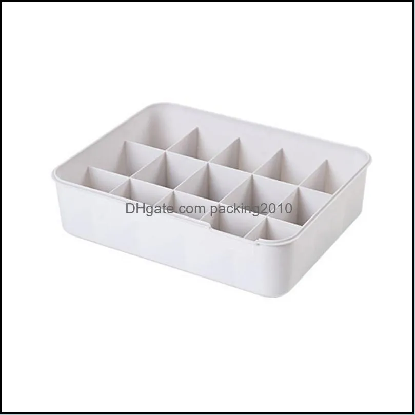 Storage Drawers 1/10/15 Grid Reusable Plastic Underwear Box With Mark Closet Organizer Drawer For Socks Boxers Bra SMD