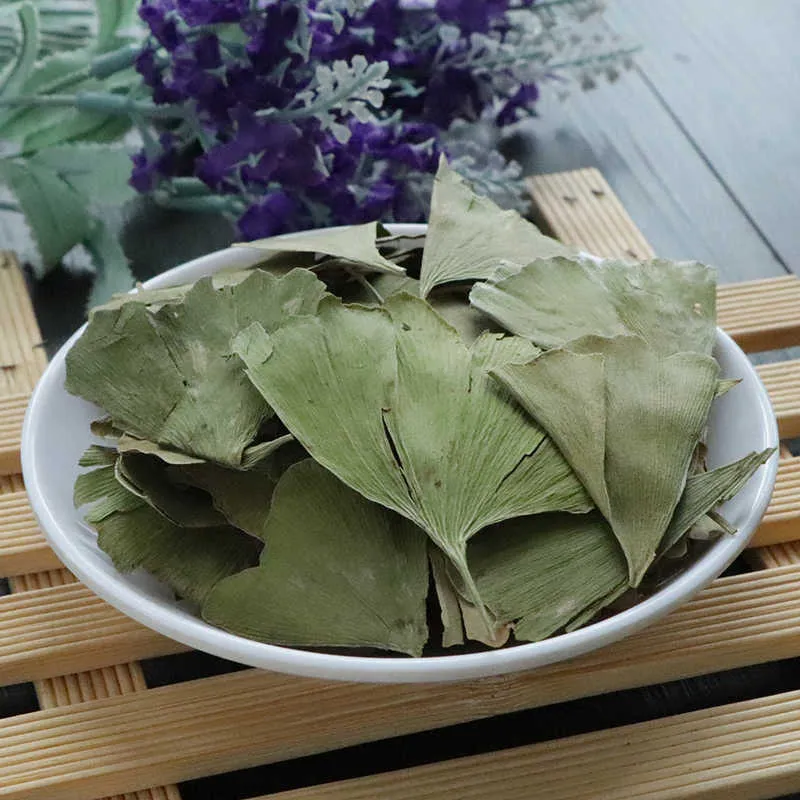 Натуральные сушеные гинкго билоба листья чай китайский чай гинкго, зеленые зеленые листья подарок свадебные украшения 210624