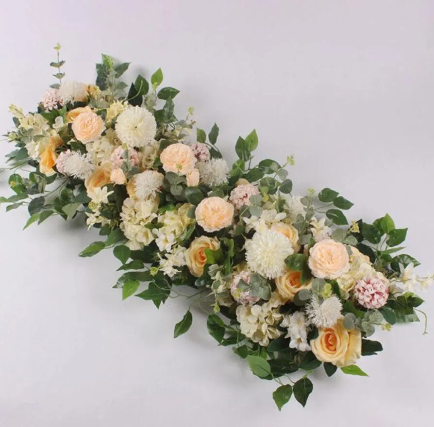 100cm DIY Simple Wedding Arch Flowers Wall Arrangement Supplies Silk  Peonies Rose Artificial Flower Row Decor Wedding Iron Arch Backdrop From  Esw_home2, $34.98