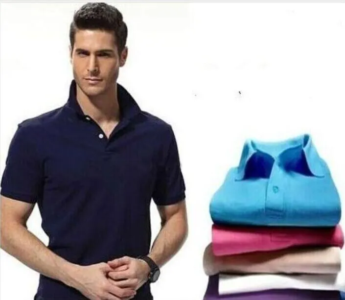 Brand Mens Fashion Crocodile Broderi Polo Shirt Short-Suffe Solid Polo Shirt Män Polo Homme Slim Men Kläder Camisas Polos T-shirts