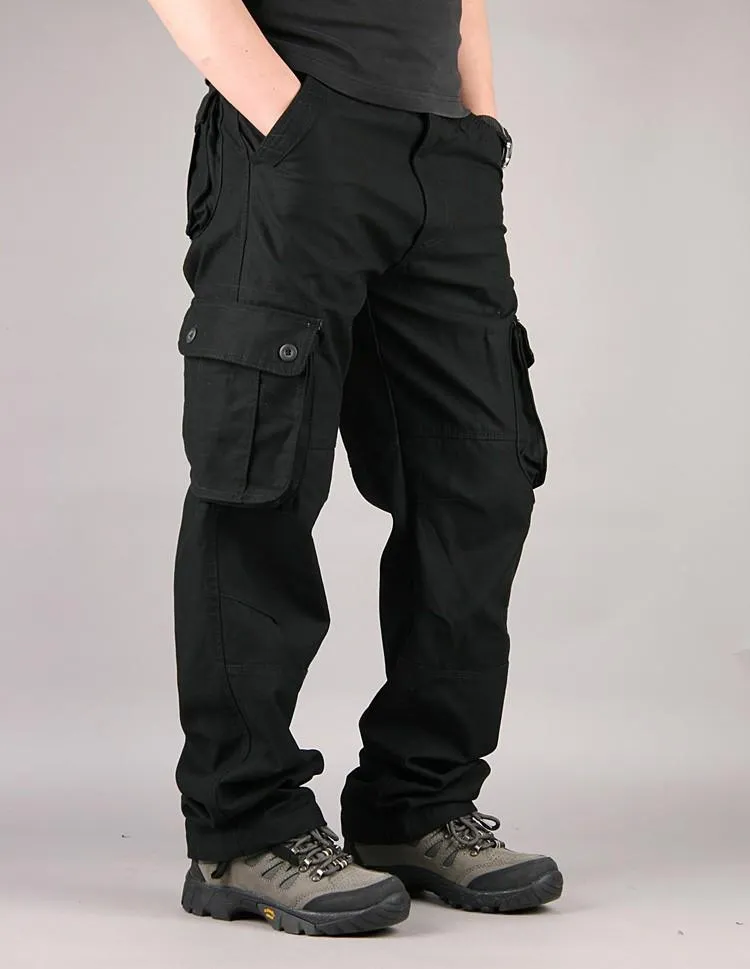 High Quality Mens Cargo Pants With Multi Pockets For Casual Outdoors  Military Style Long Mens Cargo Work Trousers In Plus Sizes 30 40 From  Herish, $30.05