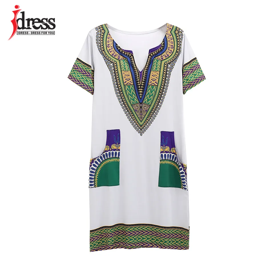 IDress S-XXXL Plus Size Sexy Casual Summer Dress Women Short Sleeve Party Dresses Black Vintage Traditional Printed Dresses (12)