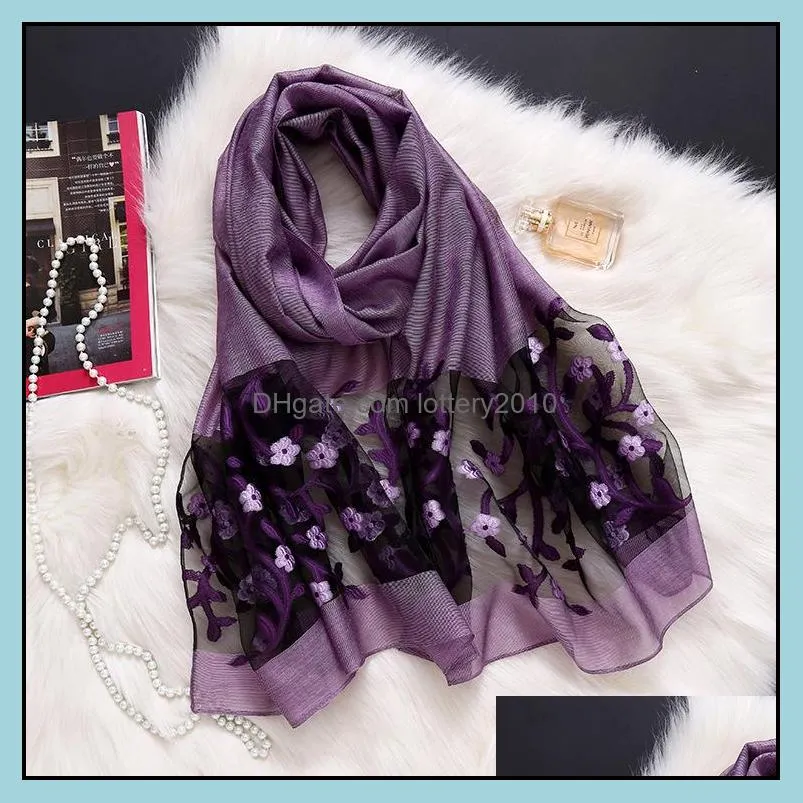 Autumn and winter scarf female cutout cut flower scarf spring summer travel sunscreen shawl imitation silk and wool beach towel1