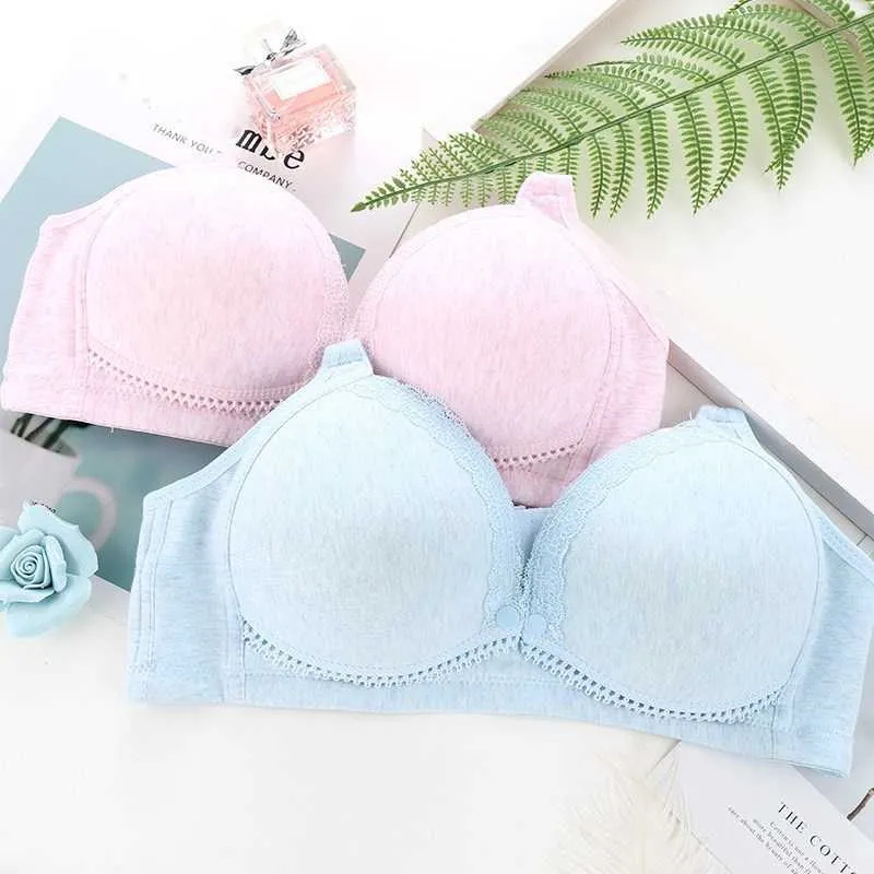 Maternity Bra Wire Free Front Closure Nursing Bra Pregnant Women Sleeping Bras Underwear Cotton Maternity Nursing Bras Y0925