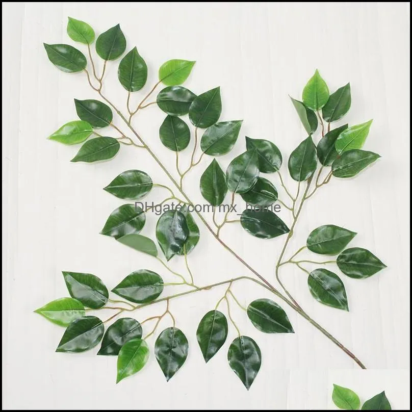 12Pcs Artificial Eucalyptus Leaves Stem Leaves Branches Fake Plants Faux Leaf Stems Shrubs Bush for Garden Wedding Decor