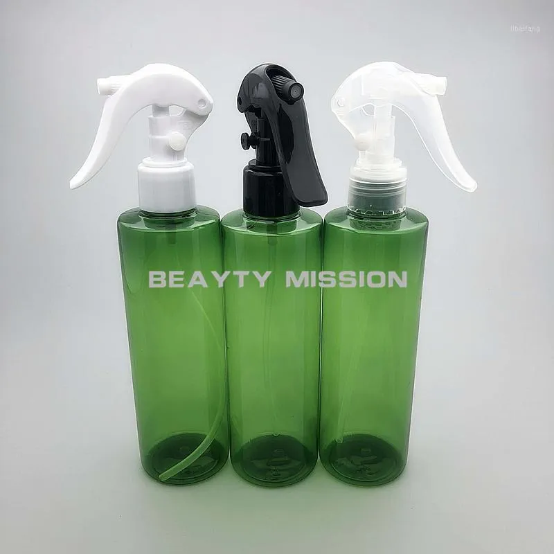 Storage Bottles & Jars BEAUTY MISSION 250ML 24 Pcs/lot Green Empty Plastic Spray Fine Mist PET Bottle,Hairdressing Water Sprayer Hair Salon