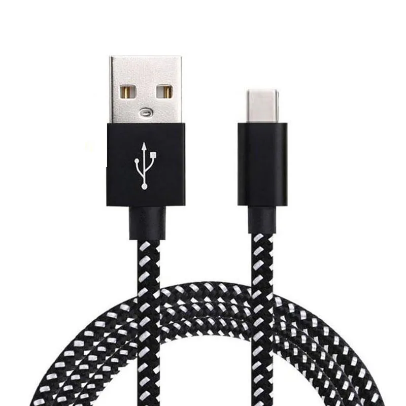 مايكرو USB نوع C كابل USB C شاحن سريع شاحن مضفر الكابلات 1 متر 3ft 2 متر 6ft شحن سريع الحبل لملاحظة 10 S10 زائد هواوي P30 P40 برو