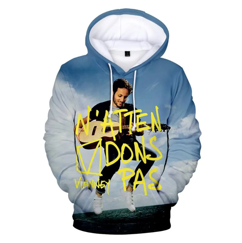 Heren Hoodies Sweatshirts 2021 3D Vianney Hoodie Sweatshirt Mannen / Dames Mode Streetshirt Hoody Pullover Polyester Eenvoudige klassieke kleren