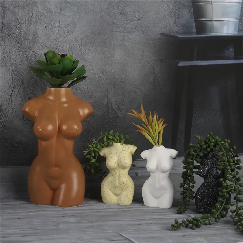 Mini Body Art Design Vase Blumentopf Kardashian Sexy Keramik Kreative Brust  Büste Statue Pflanzen Home Dekoration Schreibtisch Dekor 210310 Von 8,68 €  | DHgate