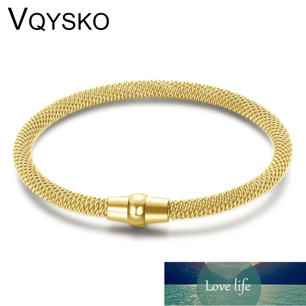 High quality chain bracelet bangles With magnet clasp Five Color stainless steel cable mesh bracelet for men or women Factory price expert design Quality Latest