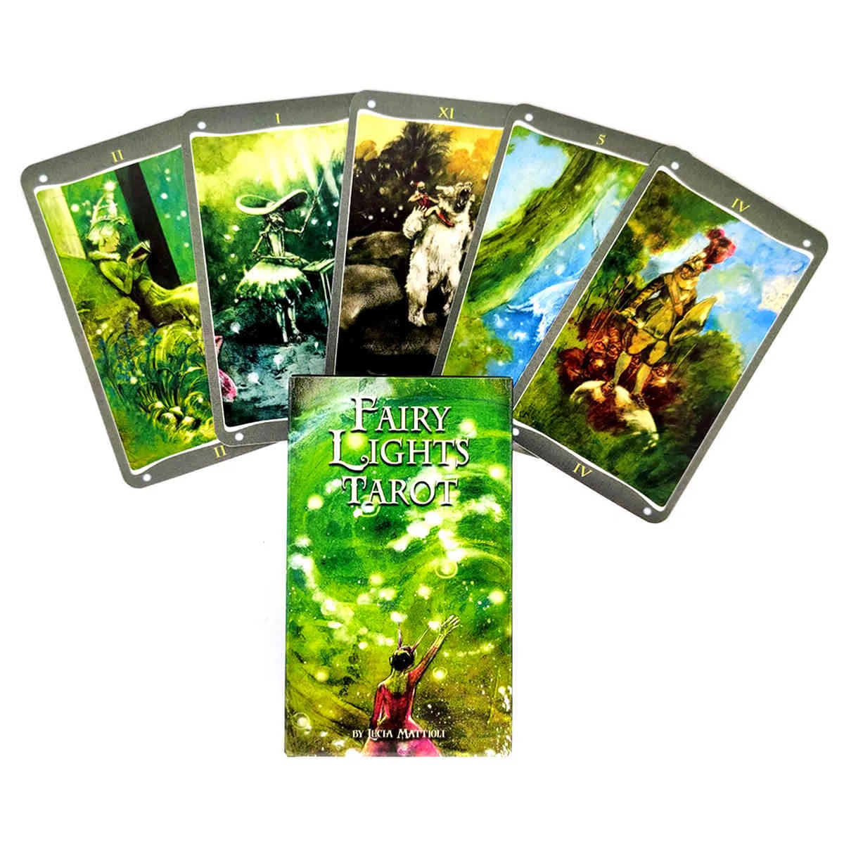 Novas Luzes Fadas Tarot Cartões e PDF Divinate Divinate Deck Deck Entertainment Board Support Support Shipping 78 PCs