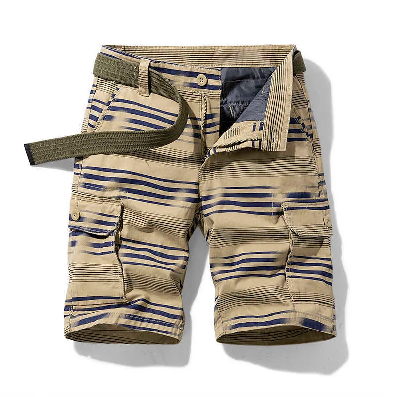 여름 남성 캐주얼 레트로 클래식 포켓 바지 반바지 재킷 패션 능직 면화 위장 210714