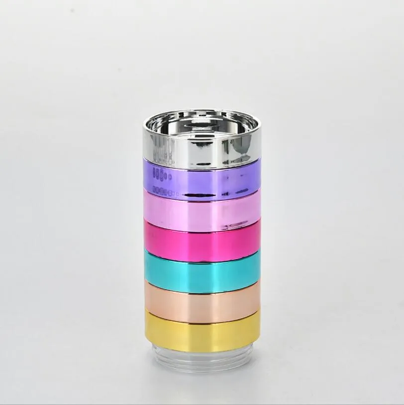 Skinny Cup Double Wall Plastic Tumbler Portable Easy to Take with Electroplating Lid and Straw 16ozZYY787