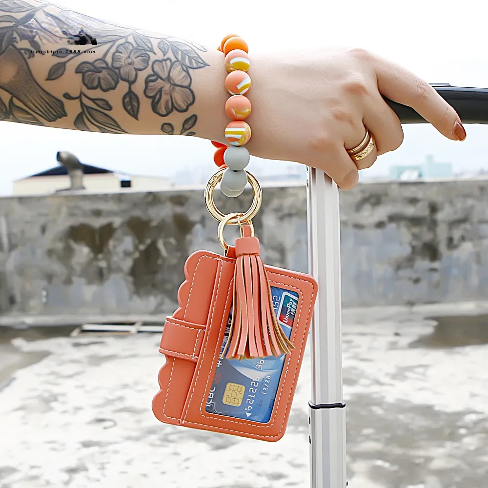 Wristlet Keychain Bracelet Key Chain: KAYLCALAN Silicone Beaded Key Chains  Wrist Keychains for Women Cute, Blue Love, standard : Amazon.in: Bags,  Wallets and Luggage
