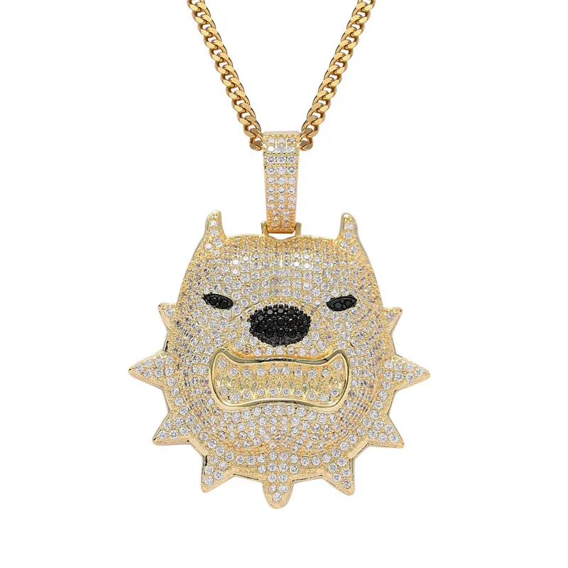 Nieuwe Mode Charm Cartoon Lion Hanger Iced Out Zirkoon Goud Verzilverd Mens Gouden Hip Hop Sieraden Gift