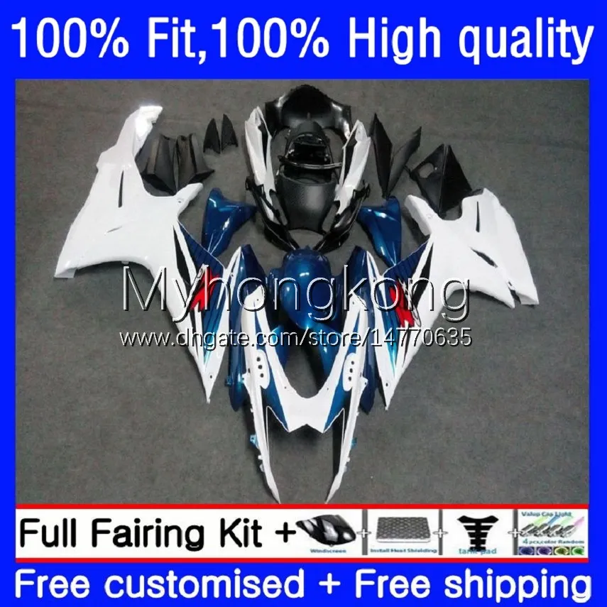 Fairings de injeção para suzuki gsxr600 branco azul blk k11 gsxr750 23no.18 gsxr 600 750 cc 600cc 11 12 13 14 15 16 17 GSXR-600 750cc 2012 2012 2017 2017 2017 2017 2017 OEM corpo