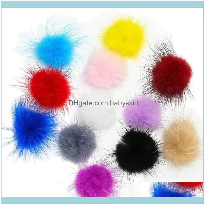 Nail Art Decorations 24pcs/Box Detachable Magnet Ball Fluffy Charm 2.7cm Puffy Pompoms For Fashion Polish Manicure DIY Decors #194