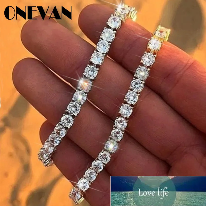 Hip Hop Męski Iced Out Crystal Single / Double Row Bransoletka Tenis Bling Iced Out Cubic Cyrkon Bransoletki Link Łańcuch Biżuteria Cena Fabryczna Ekspert Projekt Quality Najnowsze