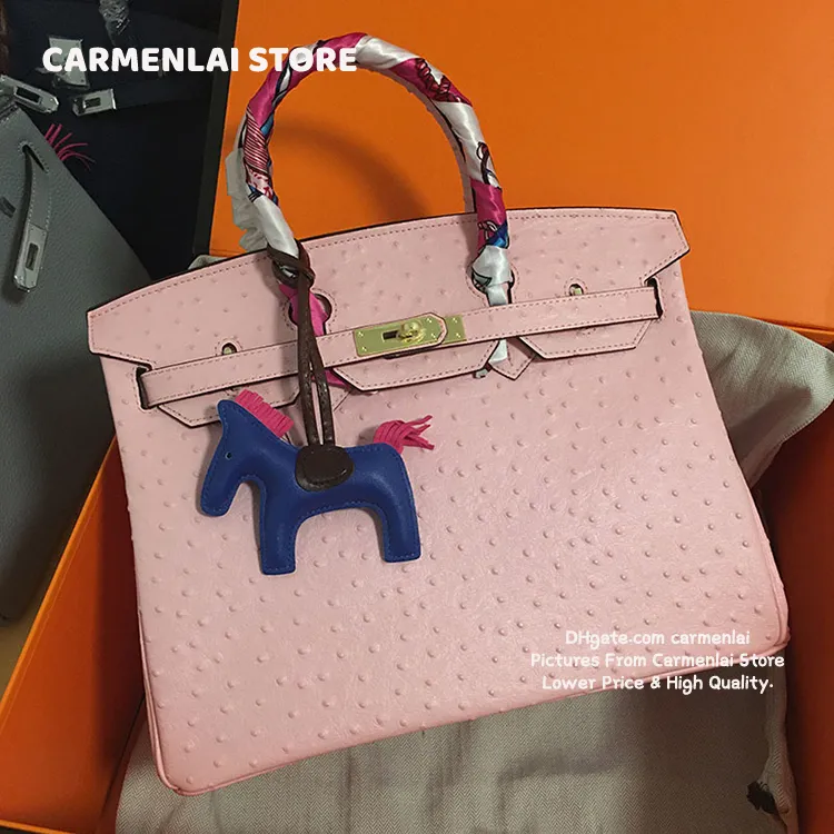 Moda bolsas de couro de avestruz em relevo bolsas de luxo bolsa de mão de grife bolsa feminina couro legítimo couro genuíno bolsa tiracolo feminina 30 cm