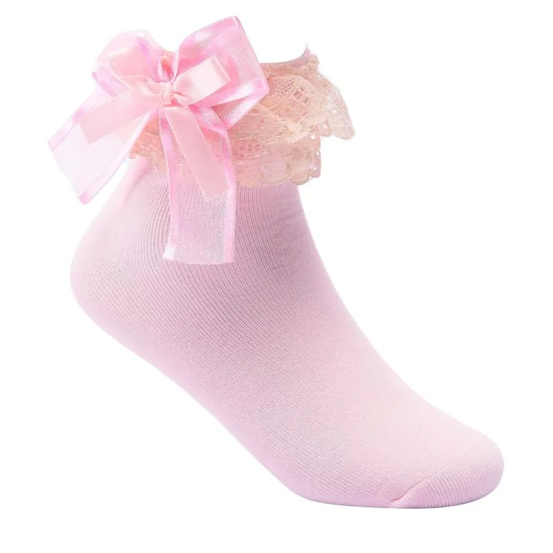 Sport Socken Baumwolle Dance Frühling Herbst Kinder Blume Spitze Solide Kid Mädchen Floral Ballett Anti Slip Atmungsaktive Socke 5-12Y