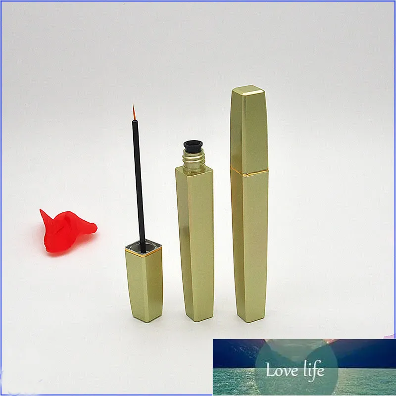 Botellas de embalaje Tubo de líquido para crecimiento de pestañas dorado Envase cosmético vacío 4 ML Crecimiento de pestañas naturales compacto
