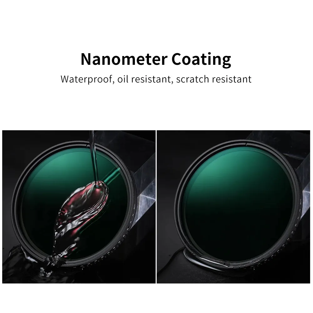 Concept ND8-ND2000 ND Filter Camera Lense Variable Neutral Density Multi-Resistant Coating 49mm 52mm 58mm 62mm 67mm 77mm