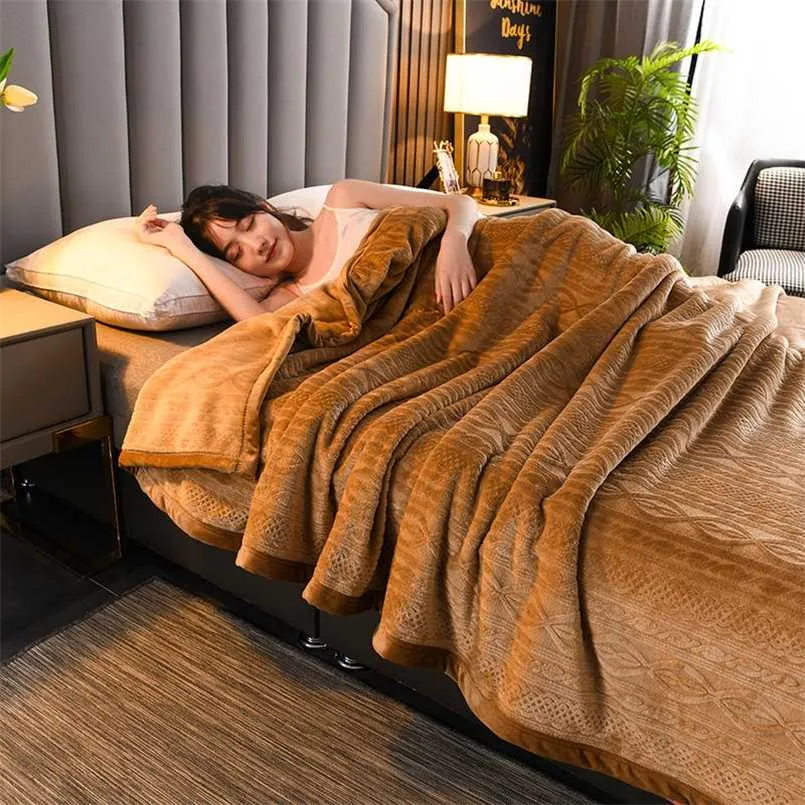 Fleece blanket thick 2025