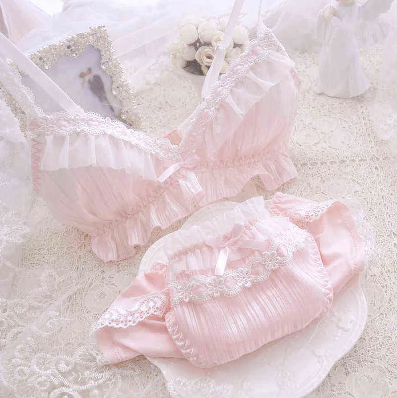 Kawaii Ultra Thin Lingerie Set For Teen Girls NXY Wire Free Panties And Pink  Lace Bra With Lolita Style Pink Lace Brassiere And Panty Style 1202 From  Adultmasturbators, $59.92