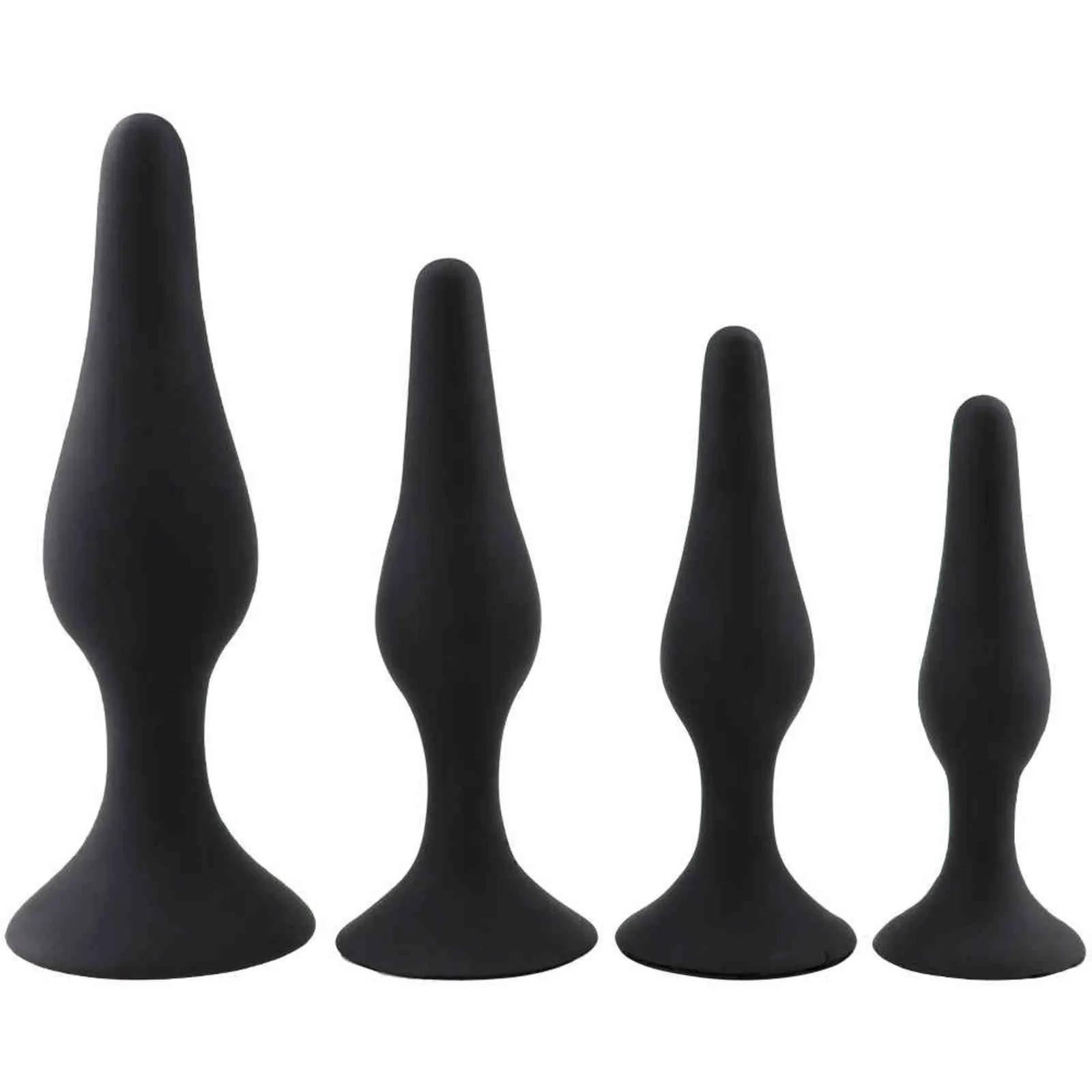 Nxy Sex Anal Silicone Backyard Plug Four Piece Stimulation Pull Beads Hands Free Sucker Adult Toys 1220_voghion.com