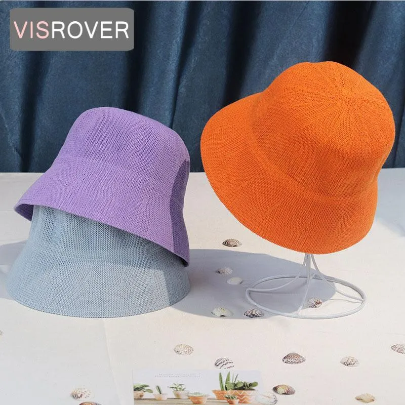 Beanie/Skull Caps VISROVER ways Wool Summer Bucket Cap For Women Spring Fishing Hat Outdoor