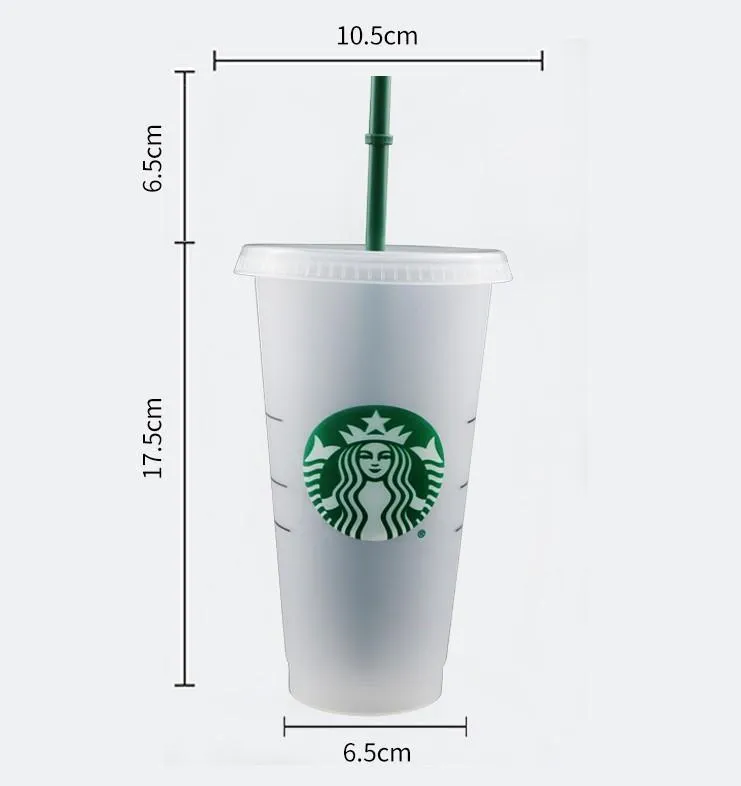 Starbucks 24 oz 710 ml Reusable Clear Plastic Tumbler with Pillar Shape Lid  and Straw from Dhgate Tumblers - price 3.02