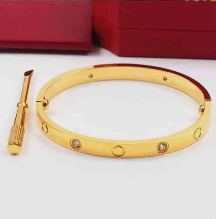 316L Staxls Steel Love Bractele Sier Rose Gold Rosdriver Bangle для женщин и мужчин Пара Ювелирных изделий с коробкой