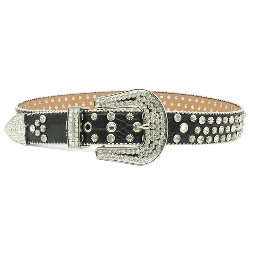 Ceinture femme blanc noir diamants ceinture cuir véritable boucle aiguille luxe hommes ceintures sangles