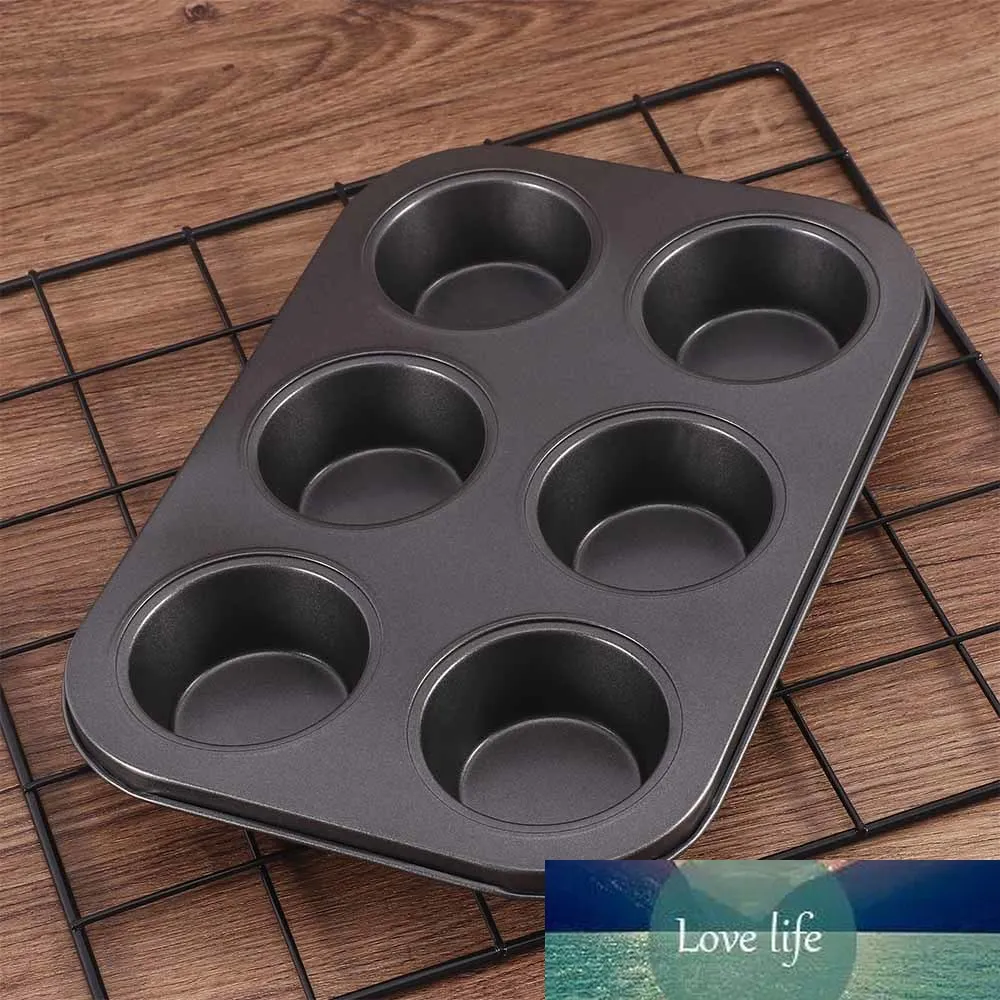 6 Cups Cake Mold Pan Nonstick DIY Muffin Cupcake Mould Tray Baking Bakeware Mould Carbon Steel Kitchen Tool High Quality