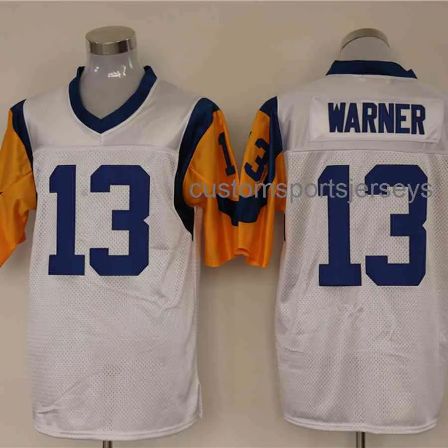 Maillot de football 1990 Kurt Warner Eric Dickerson Jack Youngblood maillots cousus avec n'importe quel numéro de nom