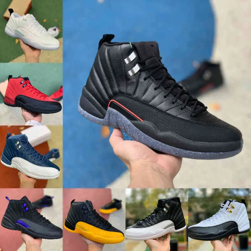 Yeni Jumpman Düşük Paskalya 12 12s Erkek Yüksek Basketbol Ayakkabı Twist Fayd Grind Indigo Grip Oyunu Koyu Concord Ovo Beyaz Royalty Fiba Gama Mavi Tasarımcı Eğitmenler Sneakers