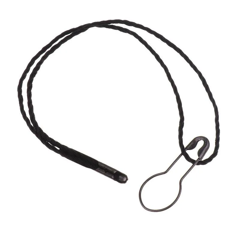 Pins Needles Black Hang Tag String met Black Pear-vormige veiligheidsspeld 10,5 cm Geschikt voor Hang Garment Tags