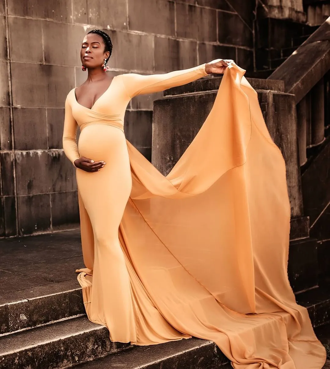 Elegant Plus Size Maternity Nightgown: Tulle Mermaid Dress For Photoshoot,  Baby Shower, And Sleepwear From Manweisi, $78.2 | DHgate.Com