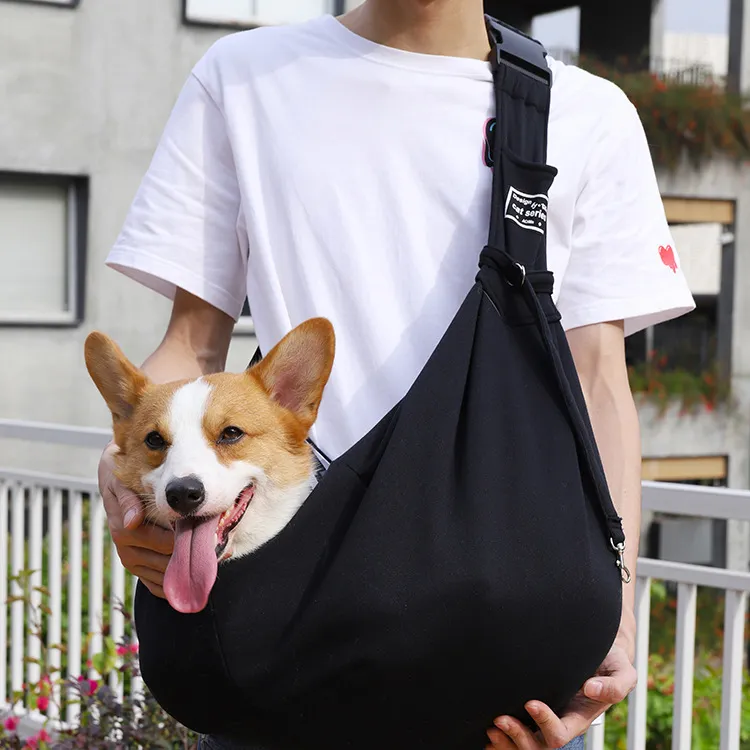Backpack dobrável do cão Pet Carrier Respirável Animais de Estimação Ao Ar Livre Sacos Ajustáveis ​​Cães Saco de Ombro Transportadores