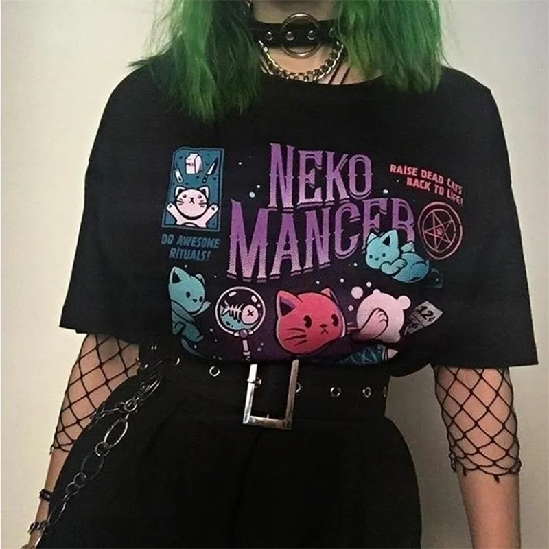 Neon Color Shirts Unisex Graphic Tee, Dark Aesthetic Cotton T