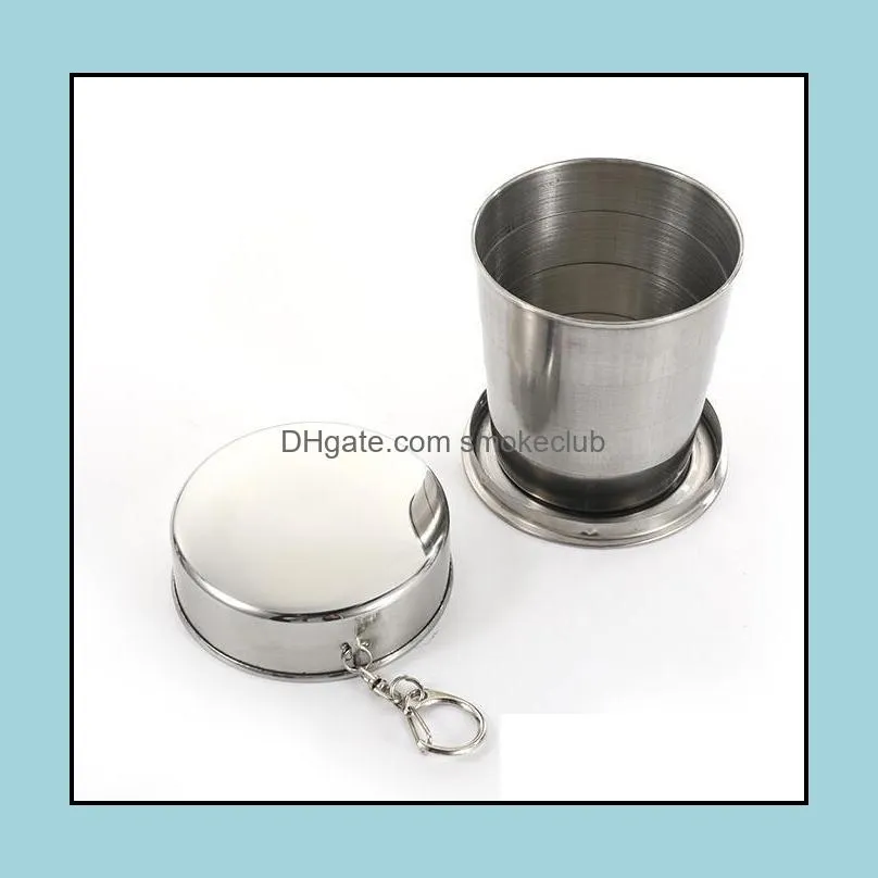 Folding cup Outdoor Travel Portable Travel Wash stainless steel folding cup Retractable Cup portable compression CCF7397