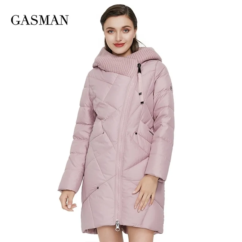 Gasman Winterjas Dames Hooded Warm Lange Dikke Jas Parka Vrouwelijke Collectie Down Plus Size 1702 211013