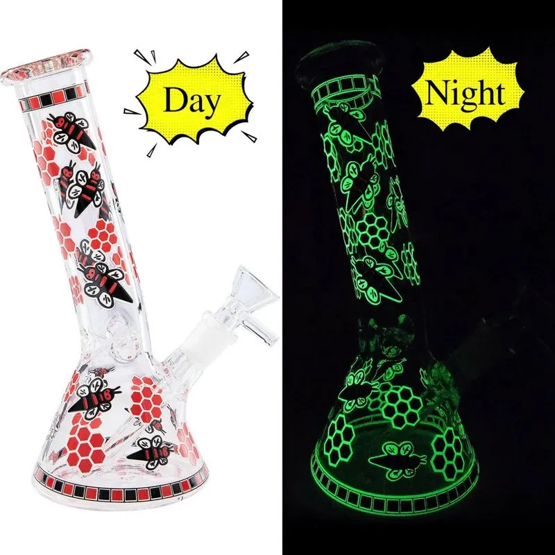 8 인치 물 담뱃대 Shisha 유리 봉수 파이프 흡연 버블 러 아이스 포수 그릇 세트