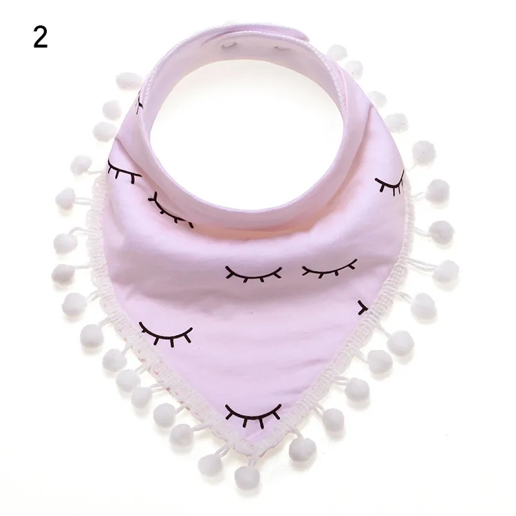 DHL22 styles bébé coton bavoirs chiffons 20+ abstrait rayé animal imprimé bébé triangle imperméable bavoir filles dessin animé bavoirs boule de cheveux dentelle 0-3T