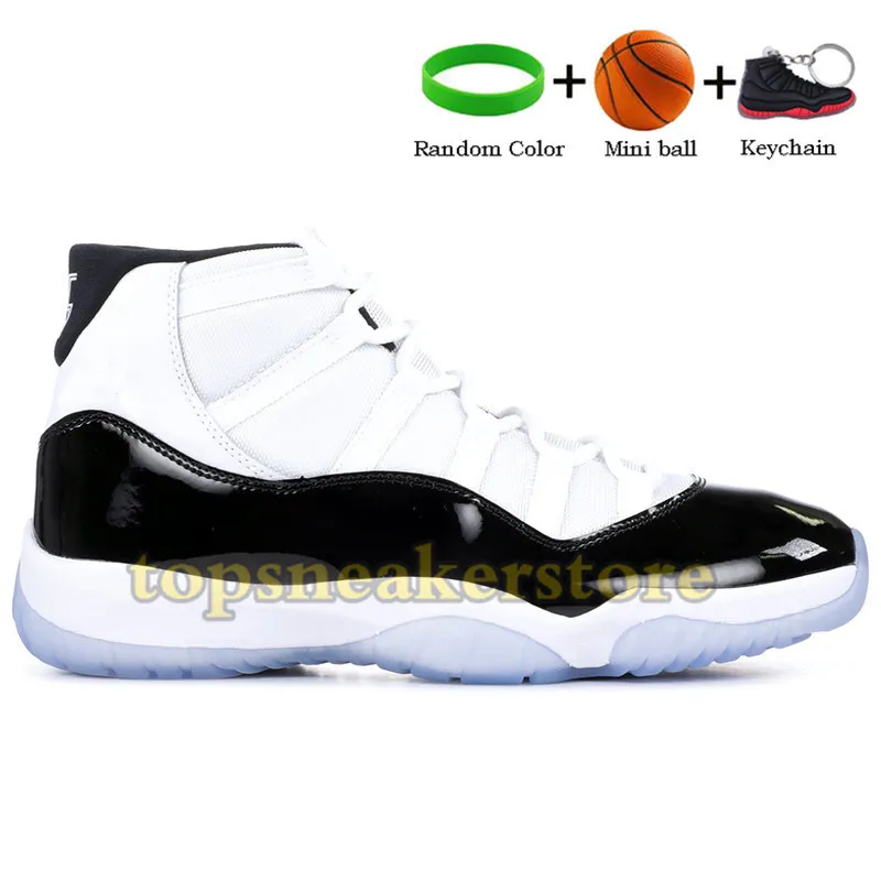Top quality High 25th Anniversary 11 Basketball shoes 11s low white Bred Concord 45 Space Jam Platinum Tint mens womens sneaker trainers 36-47