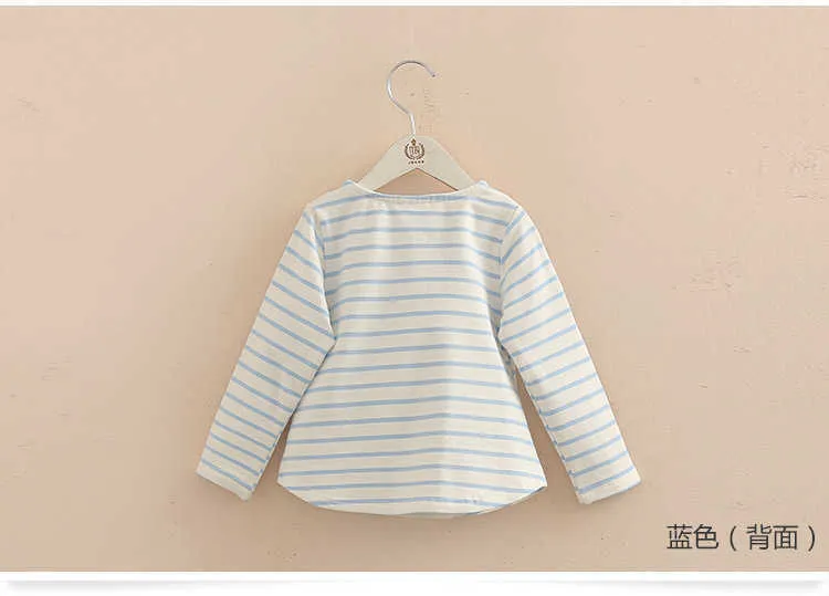 Children Penguin Tops Hot Sale Spring Autumn Kids Clothes Long Sleeve O-Neck Strip Girl Long Sleeve T Shirt (6)