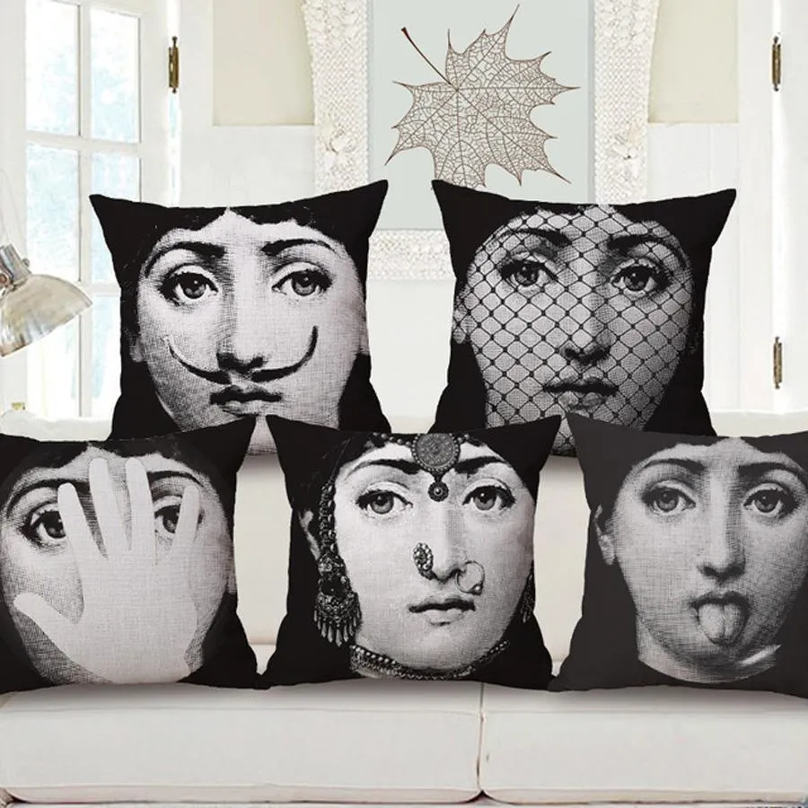 20 Cores Retro Impresso Retrato Descanso Caso Unided Impressão Customizável Casa Bedroom Quarto Vintage Sofá Pillowcase XDH0729 T03